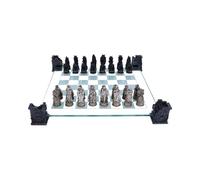 Horror & Dark Creatures Raised Fantasy Vampire & Werewolf Chess Set With Corner - Resin