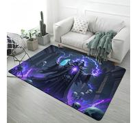 Horror Death Skull Rose 3D Area Rugs Gothic Style Large Size Carpet Black Gray for Living Room Bedroom Playroom, Gaming Rug for Boy Teen Room Runner Floor Mat, Non-Slip Bath Mat, 160x200 cm, Color 4