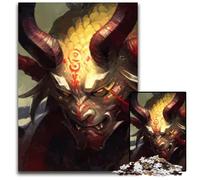 Horror Demon Jigsaw Puzzles for Adults 1000 Piece Wooden Jigsaw Puzzles for Adults Ideal And Home Decor 1000 PCS(75x50cm)