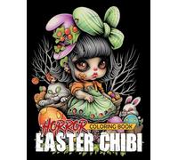 Horror Easter Chibi Coloring Book: A Creepy Bunny Girls Coloring Pages of Fantasy Manga with Horror Characters Illustrations for Children | Happy Easter with Bunny | Gifts Easter