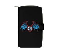 Horror Eyeball Long Purses for Women Leather Card Holder Mens Wallet Coin Purse