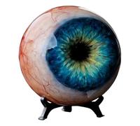 Horror Eyeballs Sculpture Realistic Monsters Eye Decor, Blue | Scary Realistic Eyeballs Ornament Horror Dark Fantasy Desktop Decorations Collectibles Gift Unique Gift Unisex