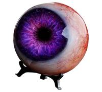 Horror Eyeballs Sculpture Realistic Monsters Eye Decor, Purple | Scary Realistic Eyeballs Ornament Horror Dark Fantasy Desktop Decorations Collectibles Gift Unique Gift Unisex