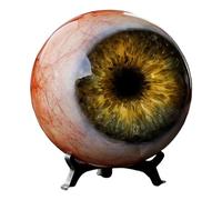 Horror Eyeballs Sculpture Realistic Monsters Eye Decor, Yellow | Scary Realistic Eyeballs Ornament Realistic Monsters Eye Decors for Home Party Decors Unique Gift Unisex