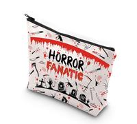 Horror Fanatic Makeup Bag Halloween Horror Movie Fans Gift Horror Murder Zipper Bag Horror Lover Cosmetic Bag (Cotton, Horror Fanatic 1uk)