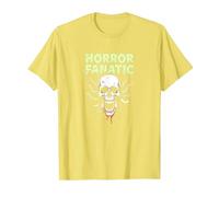 Horror Fanatic Skull Scream for Halloween Lovers T-Shirt, Men, Lemon, S