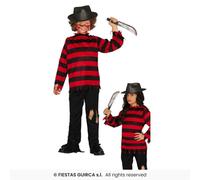 Horror Film Sissors Boy Fancy Dress Costume Halloween Freddy Kids Outfit Age 3-1
