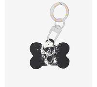 Horror Ghost Skull Print Acrylic Dog Bone Ornament,Pet Ornament,Key Chain,Gifts Wrapping,for Pet Lovers