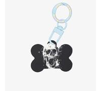 Horror Ghost Skull Print Acrylic Dog Bone Ornament,Pet Ornament,Key Chain,Gifts Wrapping,for Pet Lovers