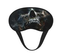 Horror Ghost Skull Print Adults Soft Washable Eye Mask for Light Blocking Nap Face Sleeping Travel Cover