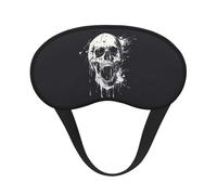 Horror Ghost Skull Print Adults Washable Eye Mask for Sleeping Blocking Nap for Travel Camping Night Rest
