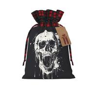 Horror Ghost Skull Print Gift Reusable Bags Festive Drawstring Party Favors Pouches Versatile Seasonal