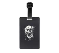 Horror Ghost Skull Print Luggage Tags Suitcases Waterproof Labels Set for Daily Use Cruise Ships Air Travel