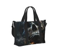 Horror Ghost Skull Print Portable Travel Duffel Bag Foldable Tote Hand Bag for Weekend Trips Gym Accessory