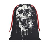Horror Ghost Skull Print Practical Drawstring Gift Travel Pouches Men Women Multiple Occasion Daily Carry