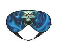Horror Ghost Skull Print Sleep Mask Eye Masks Blindfold Eye Cover Eyeshade for Night Sleeping Travel Airplane Ues