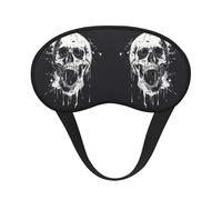 Horror Ghost Skull Print Sleep Mask, Eye Sleeping Mask for Women and Men for Total Darkness, Reduces Puffy Eye Mask