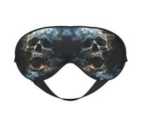 Horror Ghost Skull Print Sleep Mask, Soft Breathable Eye Cover for Travel, Shift Work & Meditation