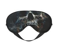 Horror Ghost Skull Print Sleep Mask,Soft Eye Mask with Adjustable Strap for Sleeping, Travel and Relaxation