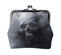 horror ghost skull print Small Pouch Kiss Lock Coin Purse for Women Coin Change Purse, Credit Card Wallet