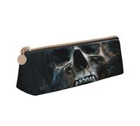 Horror Ghost Skull Print Student Pencil Case Large Capacity Triangle Pouch Daily Essentials School College
