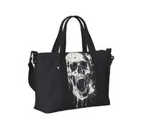 Horror Ghost Skull Print Travel Hand Bag for Women Men for Gym Weekend Vacation Beach Vacations Daily Use