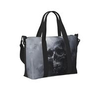 Horror Ghost Skull Print Travel Hand Bag Lightweight Foldable Carry Tote for Weekend Trip Vacation Airplane
