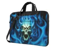 Horror Ghost Skull Print Ultra Slim Laptop Bag Lightweight Oxford Cloth Shoulder Case Portable Computer Briefcase