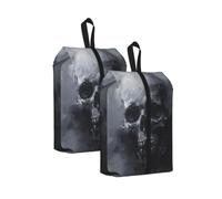 Horror Ghost Skull Print Unisex Travel Shoe Storage Bag Camping Lightweight Portable Organizer Pouch