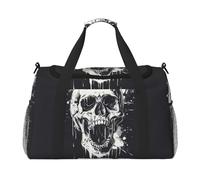 horror ghost skull print Weekender Overnight Carry On Bag Gym Luggage Bag Duffel Bag for Travel Women, Black, One Size