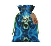 Horror Ghost Skull Printed Drawstring Gift Bags,Various Sizes, Bulk Plastic Packaging Bags