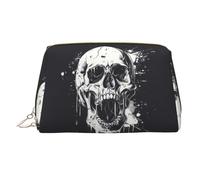 Horror Ghost Skull Printed Handheld Makeup Case, Spacious Toiletry Organizer Designed for Brushes and Toiletries