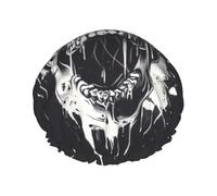 horror ghost skull Printed Large Shower Cap, Double Layer Hair Protector For Facial Care, Reusable Hair Wrap