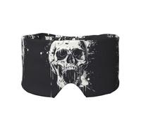 Horror Ghost Skull Printed Sleeping Blindfold, Padded Ear Warmer Mask, Adjustable Head Wrap, for Deep Relaxation