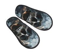 Horror Ghost Skull Printing Home Slippers Casual Slippers Warm House Slipper For Bathroom Women Indoor M