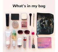 Horror Ghost Skull Versatile Travel Bag Makeup Bag Large Capacity Cosmetic Pouch Zipper Bag Toiletry Bag