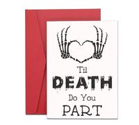 Horror Gifts for Women Men Boo Basket Gifts for Kids Her Him Skull Cards Skeleton Wedding Gifts for Couples Bridal Shower Card Wedding Vows Card for Her Him Husband Wife Birthday Card