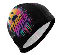 Horror Graffiti ghosts This Bites mens swim for men Short Hair waterproof swimming for women Hair Protection and Drag Reduction gorras para natacion mujer