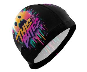 Horror Graffiti ghosts This Bites mens swim for men Short Hair waterproof swimming for women Hair Protection and Drag Reduction gorras para natacion mujer