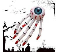 Horror Hair Clips, Skeleton Hand Halloween Party Favor Decor, Eyeball Fashion Punk Rock Devil Claw, Unique For Party, Kids & Adults, Cosplay Costume, Halloween