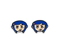 Horror Halloween Earrings Stud, Metal Anime Cartoon Ear Stud for Women and Men, Stainless Steel, No Gemstone