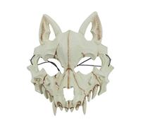 Horror Halloween Headgear,Scary Wolf Skeleton Masque Headgear | PU Foam Costume Props for Haunted Houses, Performances, Cosplay, Festivals