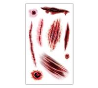 Horror Halloween Scars, Horror Scar Sticker, Realistic Halloween Party, Face and Body Make-Up Decals, Simulation Wounds Stickers for Cosplay, Pranks, Costume Parties and Th