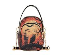 Horror Halloween Spider Web Crows Tree Cat trendy sling bag for women crossbody with multi pockets hand bags for ladies