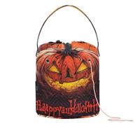 Horror Halloween Spooky Pumpkin Crochet Bags Knitting Tote Bag Portable Storage Bag for Crochet Carrier Yarn Craft