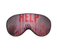 Horror Help Halloween Blackout Sleep Mask for Side Sleeper Soft Covers for Travel Essentials Nap