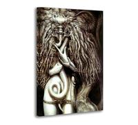 Horror HR Giger Poster Decorative Painting Canvas Wall Posters And Art Picture Print Modern Family Bedroom Decor Posters 24x36inch(60x90cm)