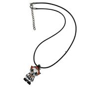 Horror Icon Handmade Black Enamel Pendant Necklace On Black Waxed Cord - 7 Options (Pennywise)