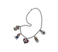 Horror Icons Black Enamel 5 Charm 45cm Necklace Freddy, Chucky, The Nun, Ghost Face & Tiffany