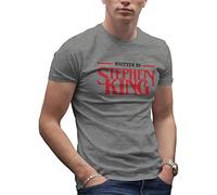 Horror Inspired Written The Novel by Stephen King Men's Grey T-Shirt Size S